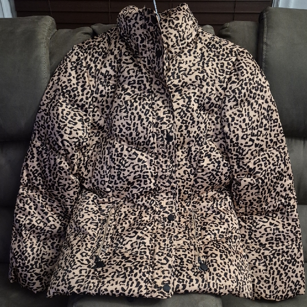 Calvin Klein Leopard Print Puffer Jacket